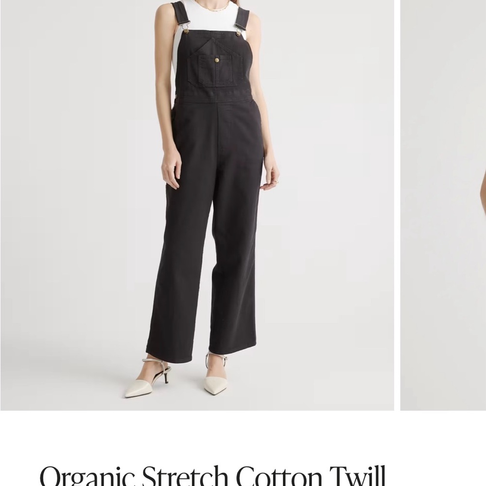 Black Organic Cotton Overalls